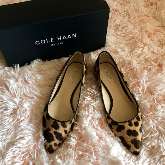 cole haan leopard print flats